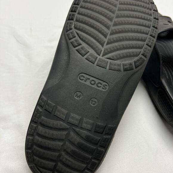 Crocs Iconic Comfort Classic Double Strap Sandals Black Men's Size 12 Women's 10 - Picture 7 of 7